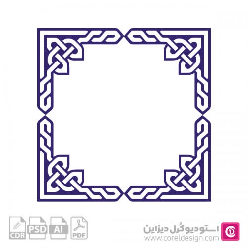وکتور حاشیه اسلیمی طرح S1