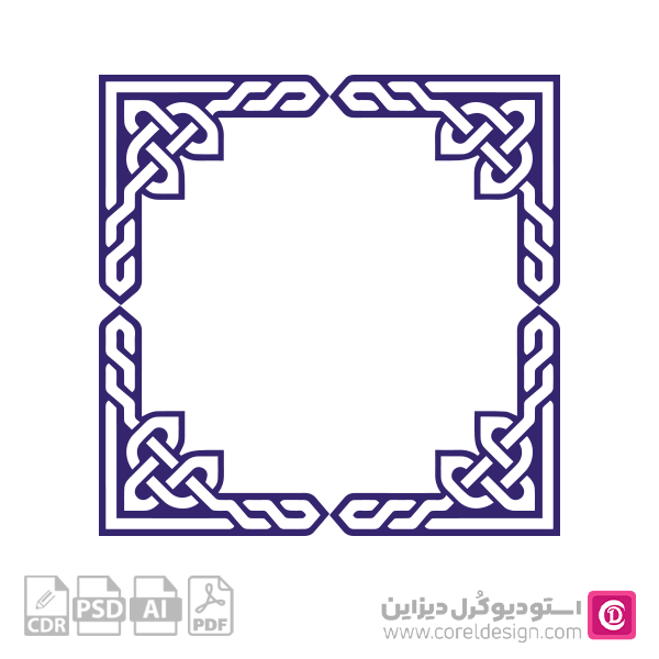 وکتور حاشیه اسلیمی طرح S1