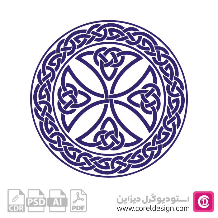 وکتور تزئینی هندسی دایره سلتیک S4
